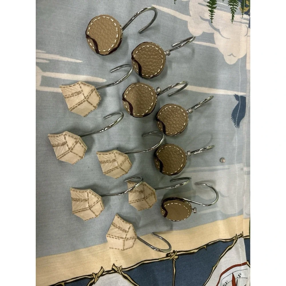 Camping Shower Curtain Camper Cabin Lake House Matching‎ Hooks  72